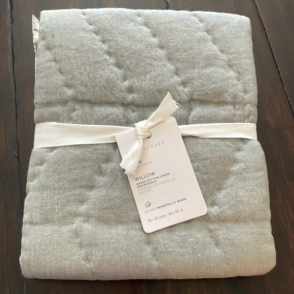 Pottery Barn Euro Willow Sham/Cotton Linen Reversible, NWOT - Picture 4 of 9